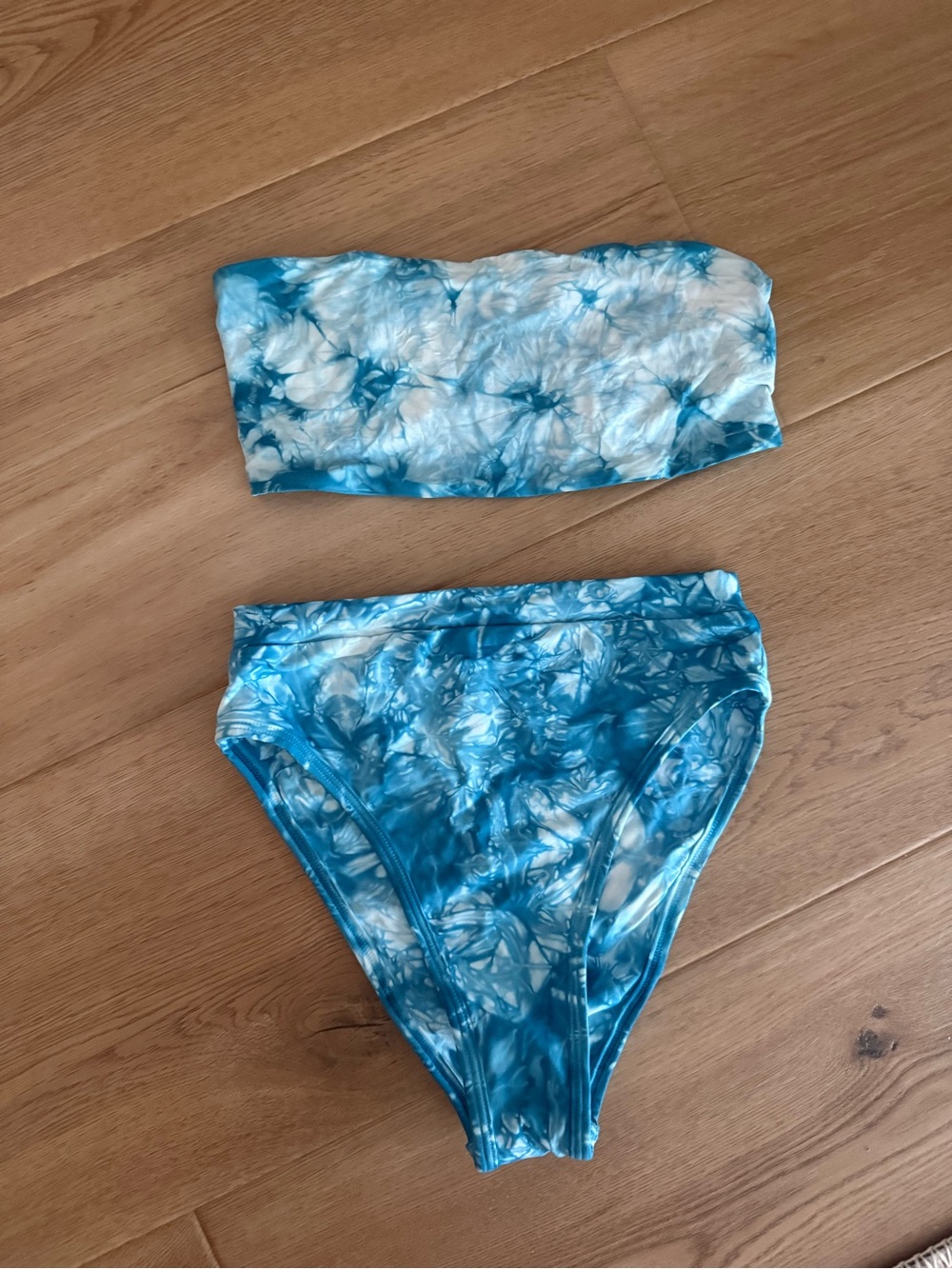 L Space Bikini Set - Strapless Top & High-Waist Bottom Small